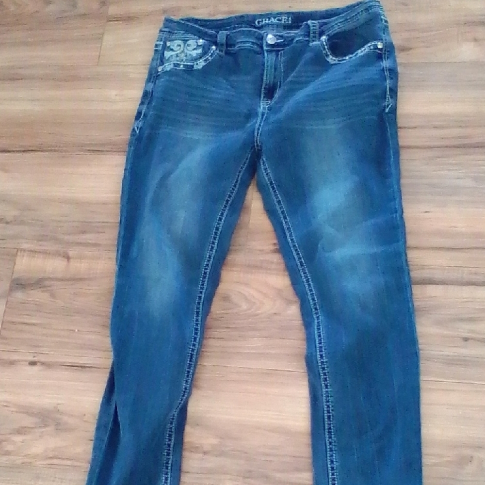Grace Dark Blue Boot Cut Jeans for Women